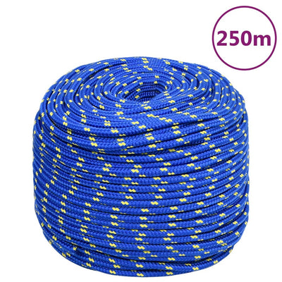Vidaxl boottouw 8 mm 250 m polypropyleen blauw
