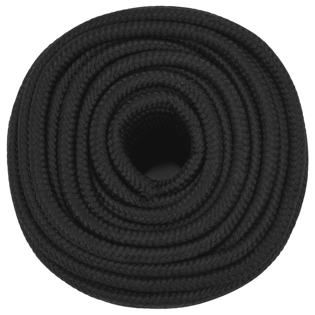 Vidaxl boottouw 12 mm 50 m polypropeen zwart