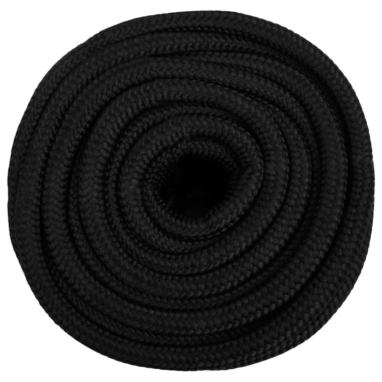 Vidaxl boottouw 18 mm 25 m polypropeen zwart