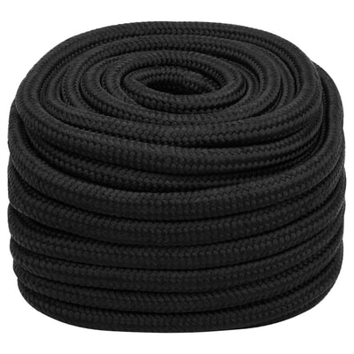 Vidaxl boottouw 20 mm 25 m polypropeen zwart