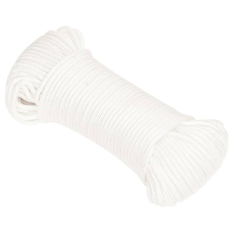 Vidaxl boottouw 3 mm 25 m polypropyleen volwit
