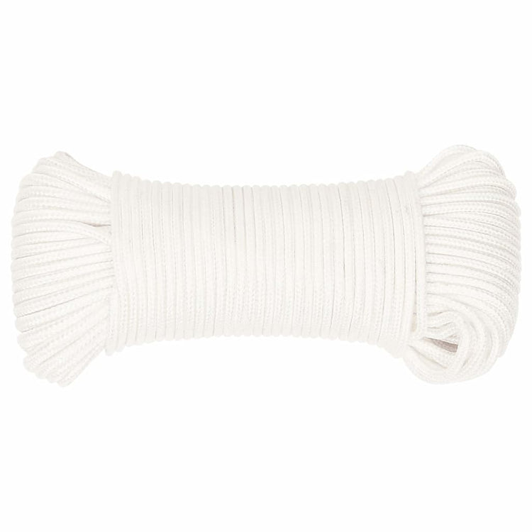 Vidaxl boottouw 5 mm 50 m polypropyleen volwit