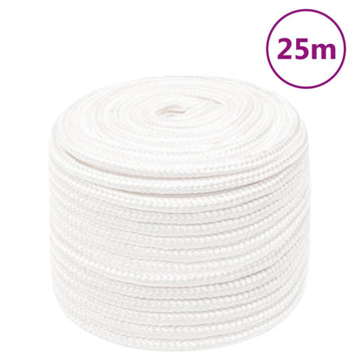 Vidaxl boottouw 12 mm 25 m polypropyleen volwit