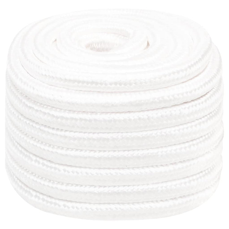 Vidaxl boottouw 20 mm 25 m polypropyleen volwit