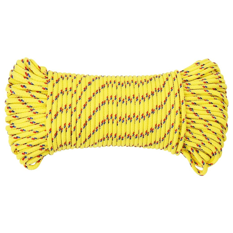Vidaxl boottouw 5 mm 100 m polypropyleen geel