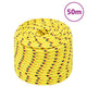 Vidaxl boottouw 12 mm 50 m polypropyleen geel