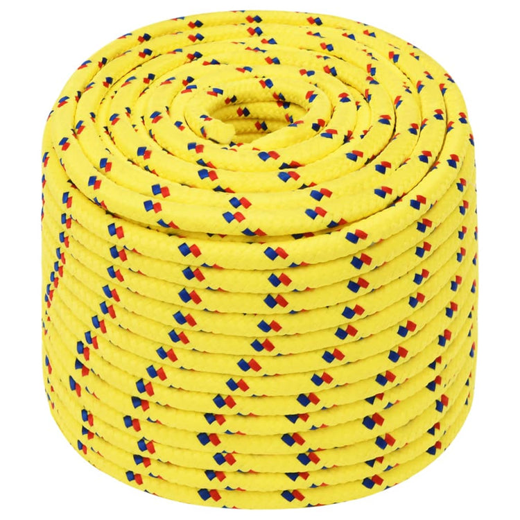 Vidaxl boottouw 12 mm 250 m polypropyleen geel