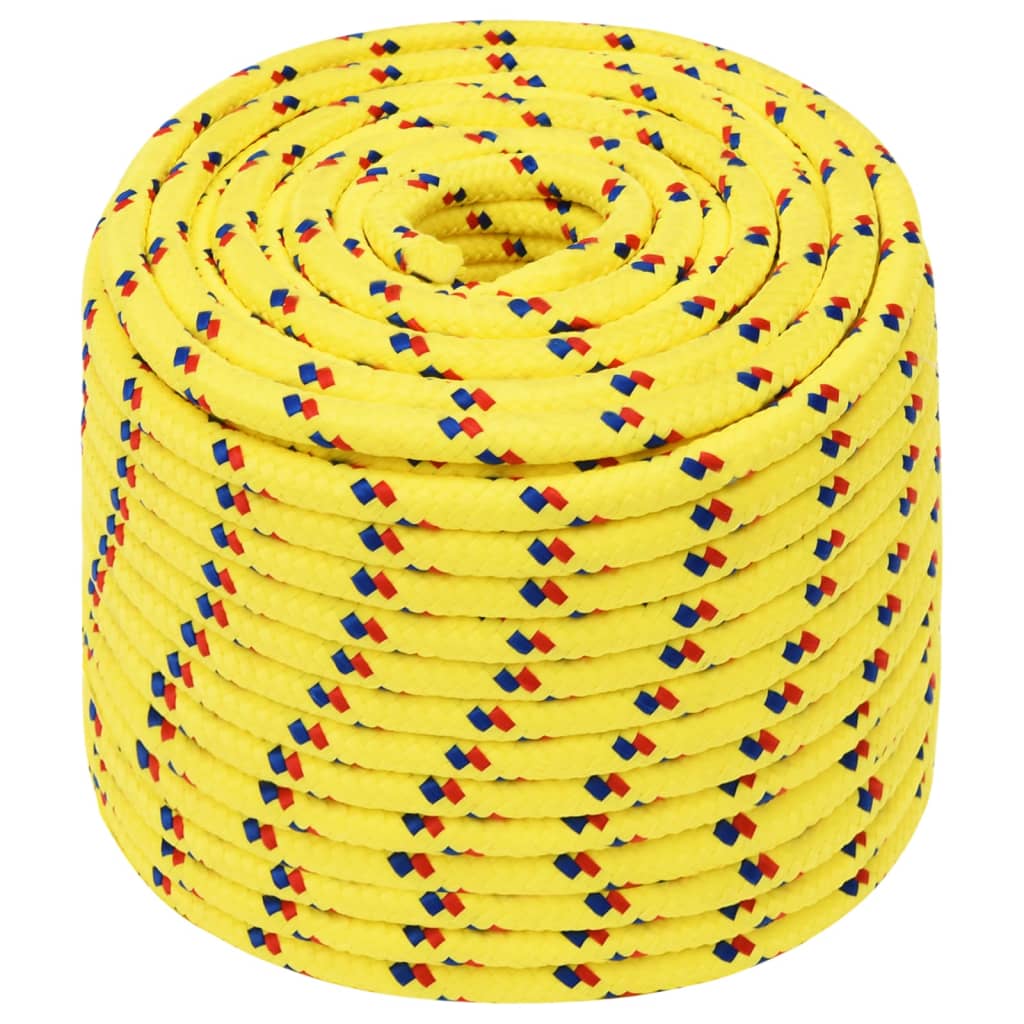 Vidaxl boottouw 14 mm 25 m polypropyleen geel