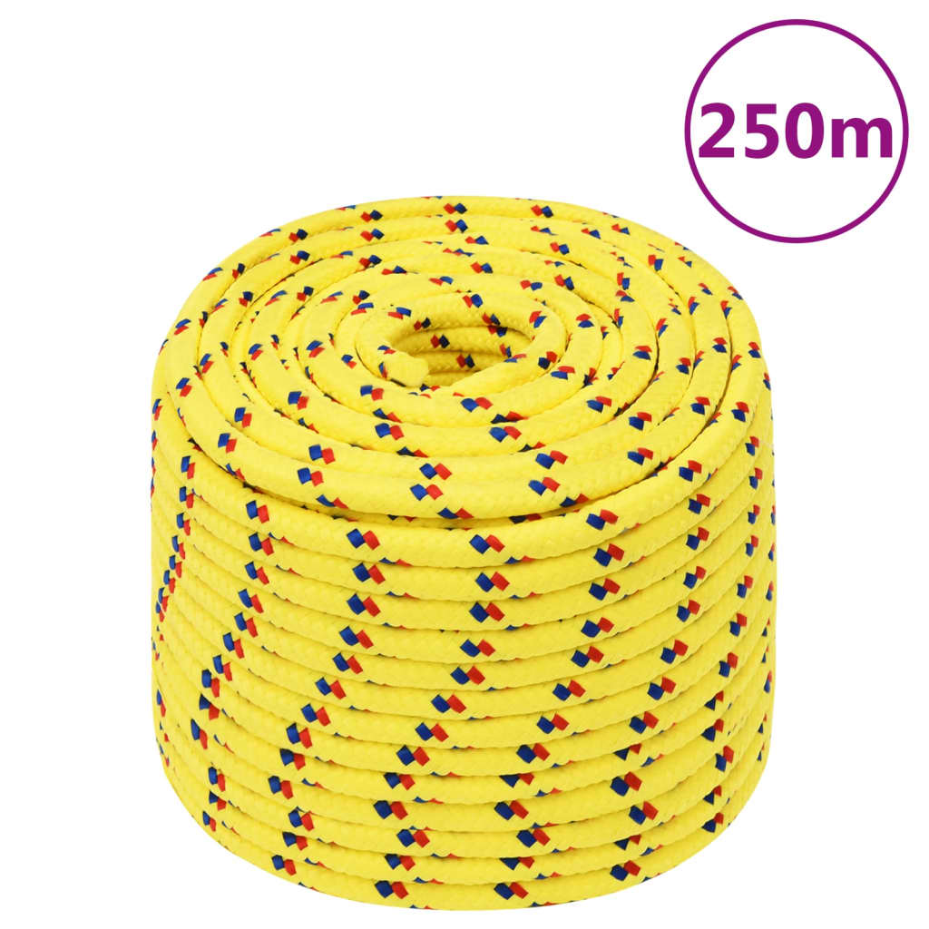 Vidaxl boottouw 14 mm 250 m polypropyleen geel