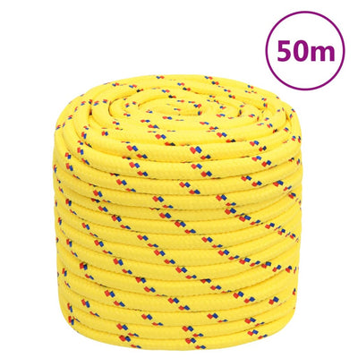 Vidaxl boottouw 16 mm 50 m polypropyleen geel