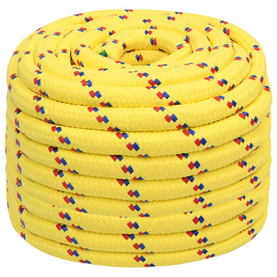 Vidaxl boottouw 20 mm 100 m polypropyleen geel