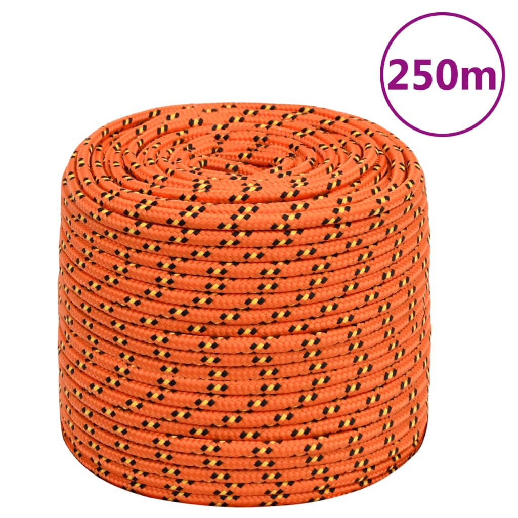 Vidaxl boottouw 10 mm 250 m polypropyleen oranje