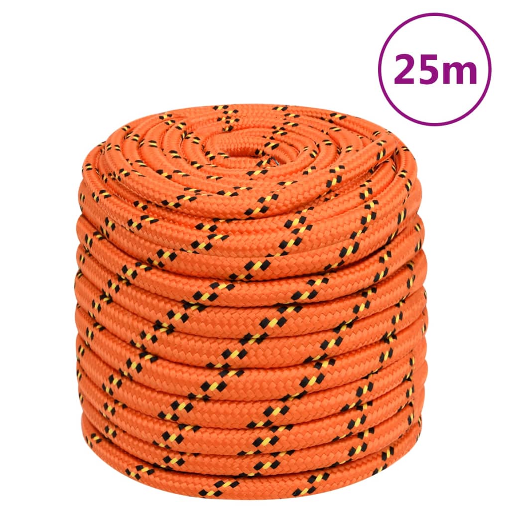 Vidaxl boottouw 18 mm 25 m polypropyleen oranje