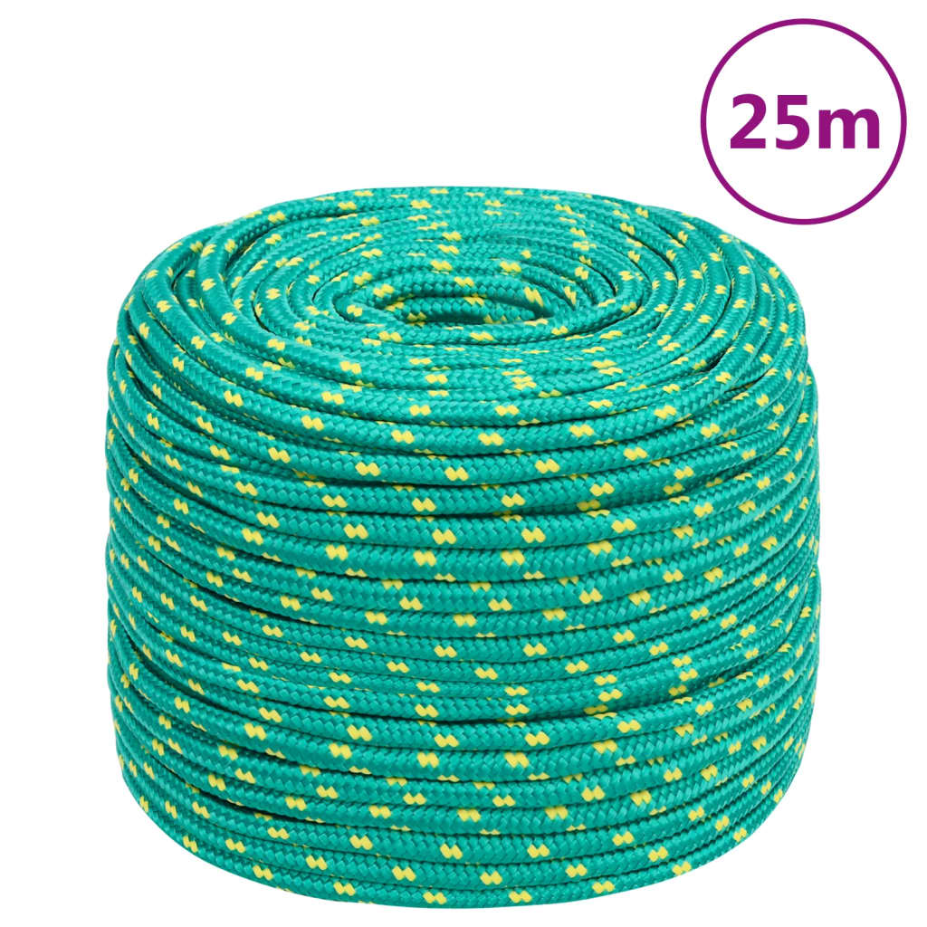 VidaXL Boottouw 8 mm 25 m polypropeen groen