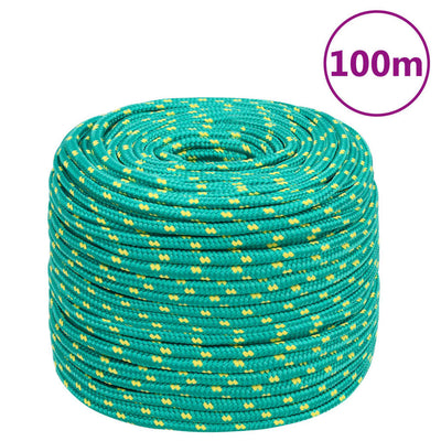 VidaXL Boottouw 8 mm 100 m polypropeen groen