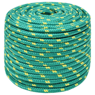 Vidaxl boottouw 12 mm 25 m polypropyleen groen