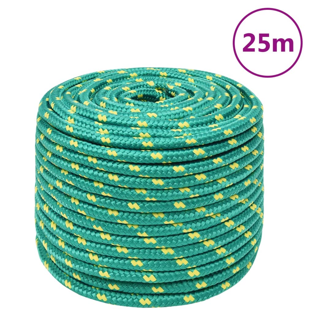 Vidaxl boottouw 14 mm 25 m polypropyleen groen