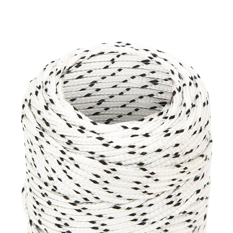 Vidaxl boottouw gevlochten 2 mmx50 m polyester wit