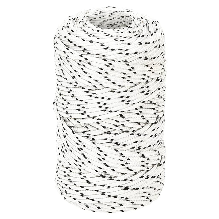 Vidaxl boottouw gevlochten 2 mm x 500 m polyester wit