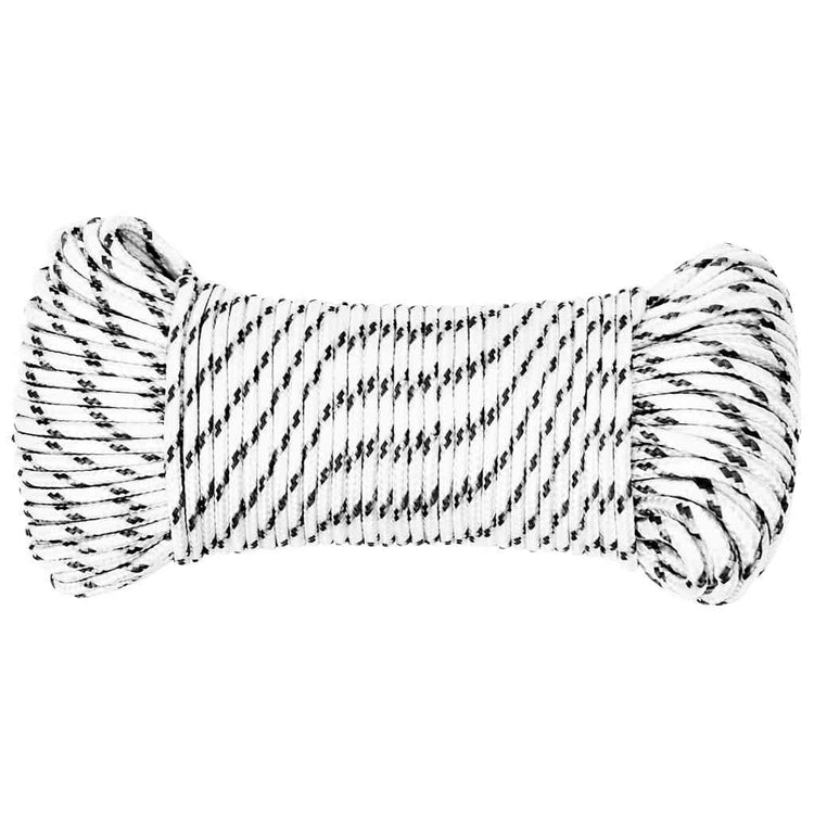 Vidaxl boottouw gevlochten 3 mmx25 m polyester wit