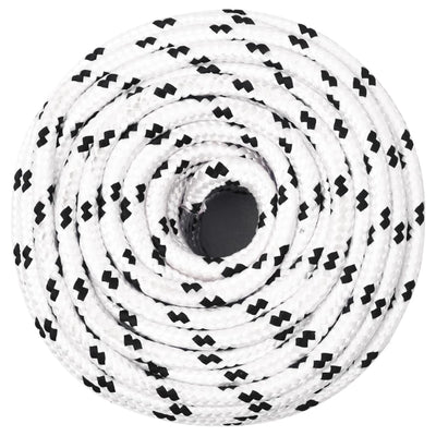 Vidaxl boottouw gevlochten 8 mmx25 m polyester wit