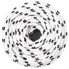 Vidaxl boottouw gevlochten 10 mmx25 m polyester wit