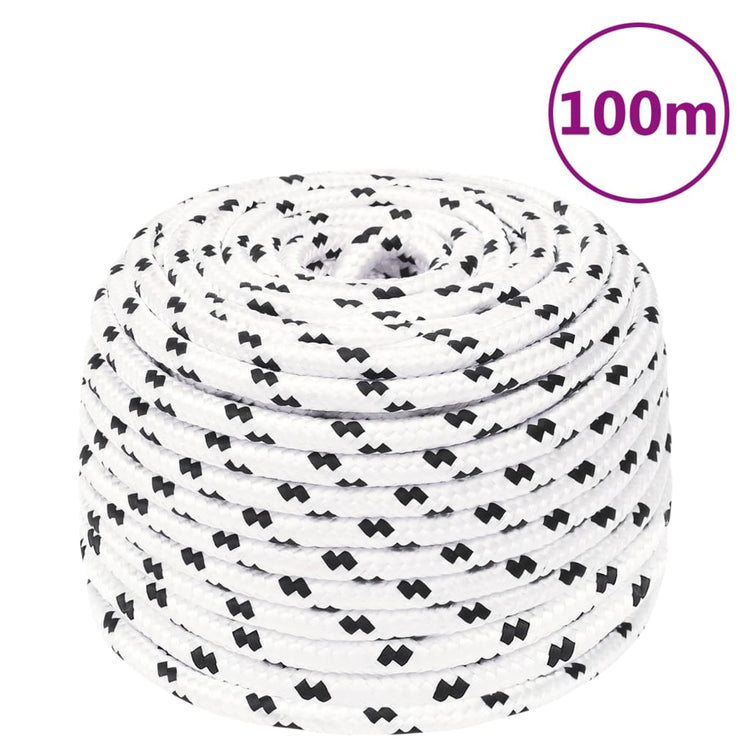 Vidaxl werktouw 10 mm 100 m polyester wit