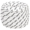 Vidaxl boottouw gevlochten 14 mmx250 m polyester wit