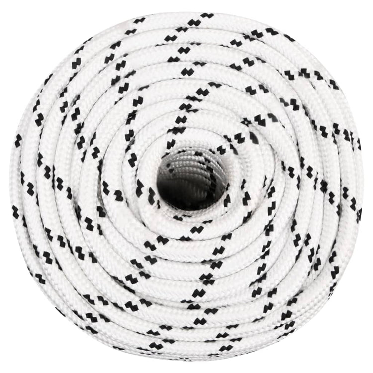 Vidaxl boottouw gevlochten 14 mmx250 m polyester wit