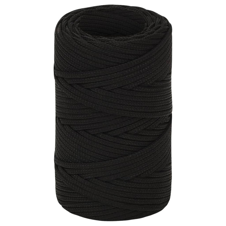 Vidaxl werktouw 2 mm 250 m polyester zwart