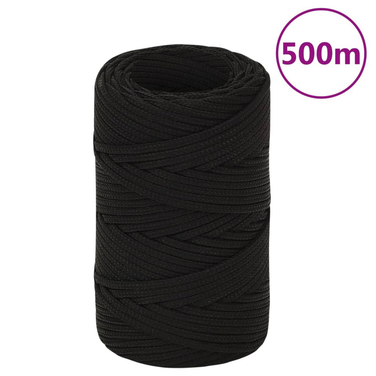 Vidaxl werktouw 2 mm 500 m polyester zwart