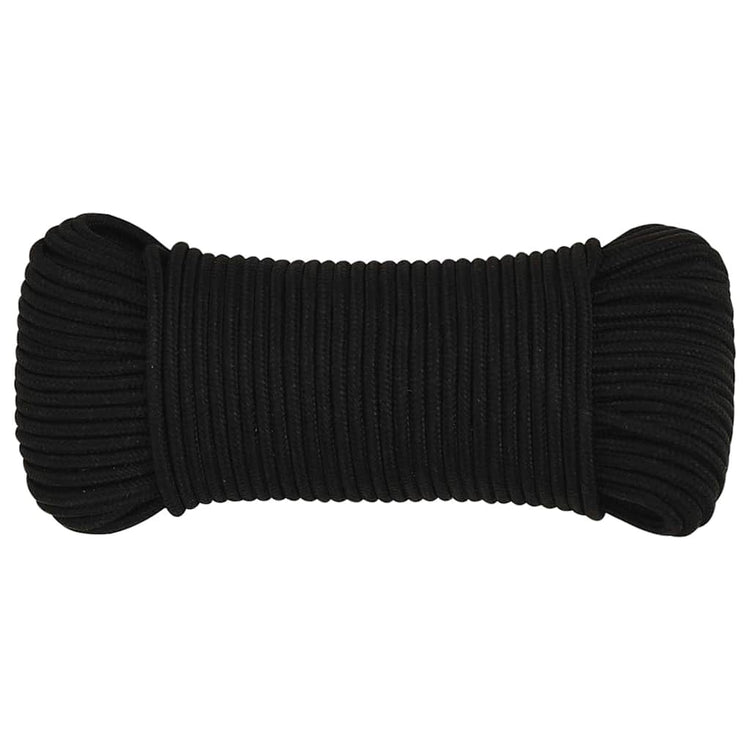 Vidaxl werktouw 3 mm 25 m polyester zwart