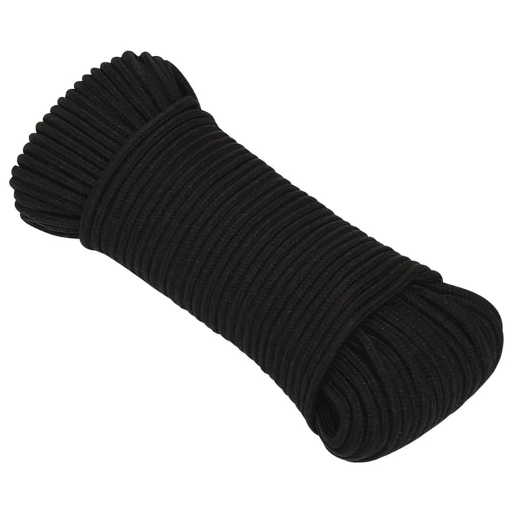 Vidaxl werktouw 5 mm 25 m polyester zwart