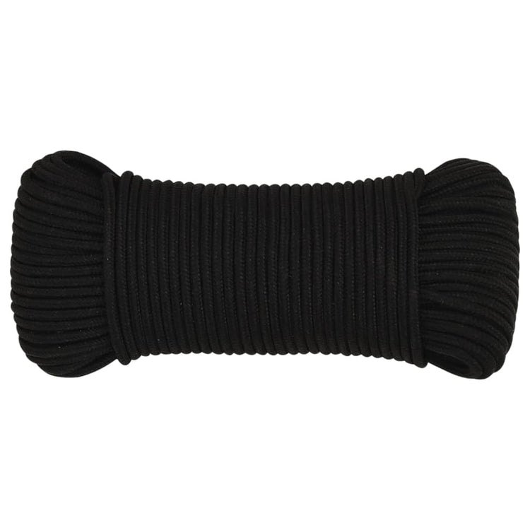 Vidaxl werktouw 5 mm 25 m polyester zwart