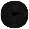 Vidaxl werktouw 6 mm 50 m polyester zwart