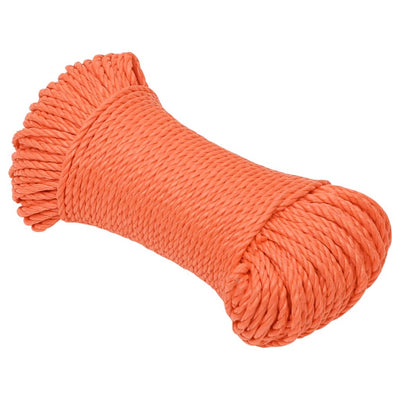 Vidaxl werktouw 6 mm 25 m polypropeen oranje