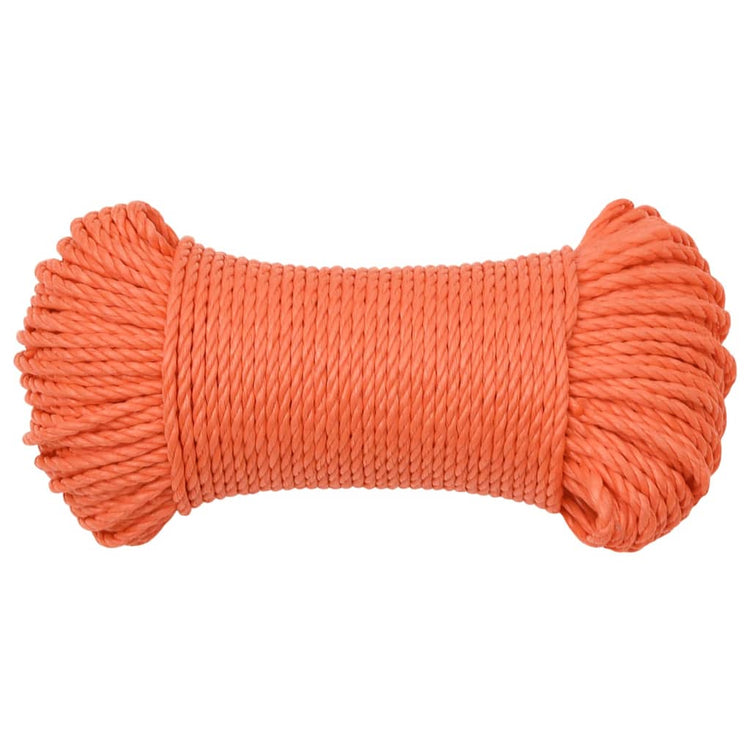 Vidaxl werktouw 6 mm 50 m polypropeen oranje