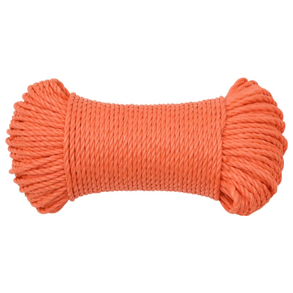 Vidaxl werktouw 6 mm 250 m polypropeen oranje