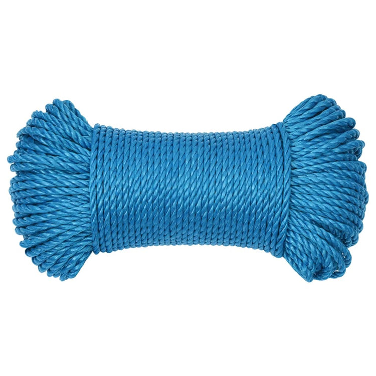 Vidaxl werktouw 6 mm 50 m polypropeen blauw