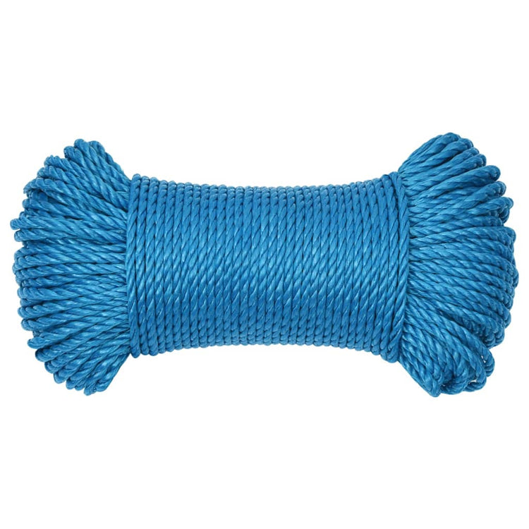 Vidaxl werktouw 8 mm 50 m polypropeen blauw