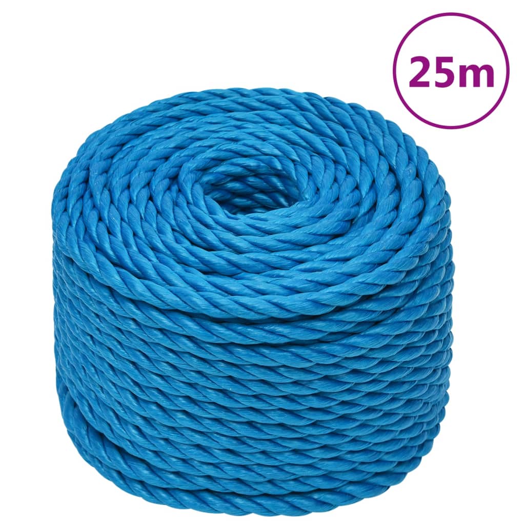 Vidaxl werktouw 14 mm 25 m polypropeen blauw