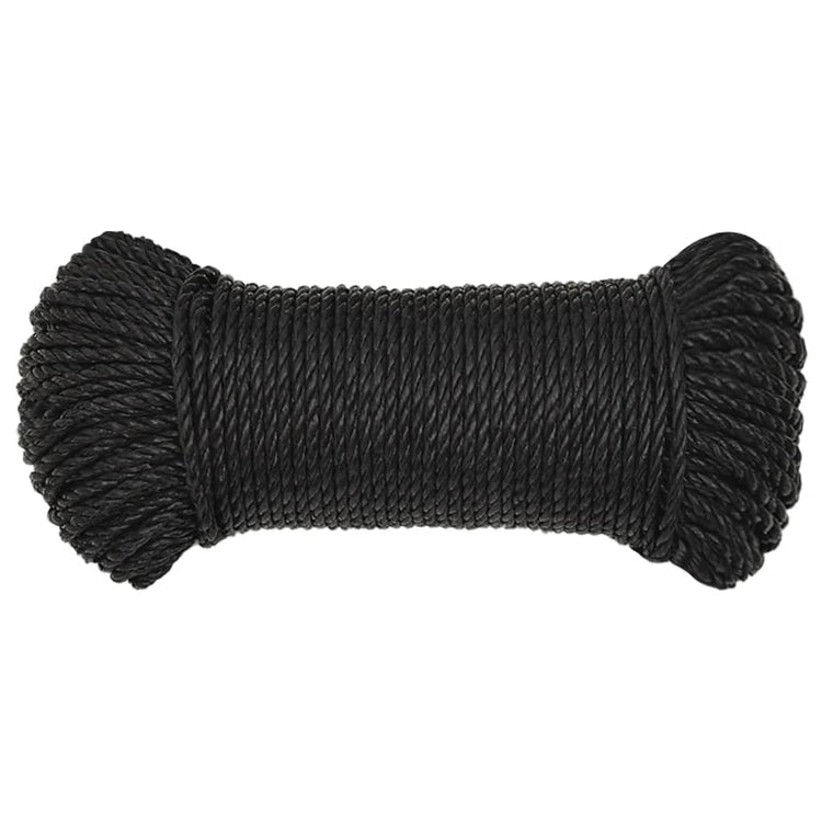Vidaxl werktouw 8 mm 50 m polypropeen zwart