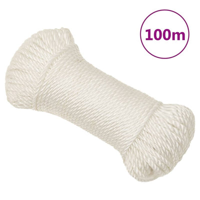 Vidaxl werktouw 8 mm 100 m polypropeen wit