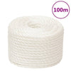 Vidaxl werktouw 14 mm 100 m polypropeen wit