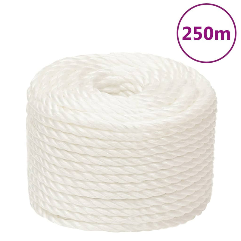 Vidaxl werktouw 14 mm 250 m polypropeen wit