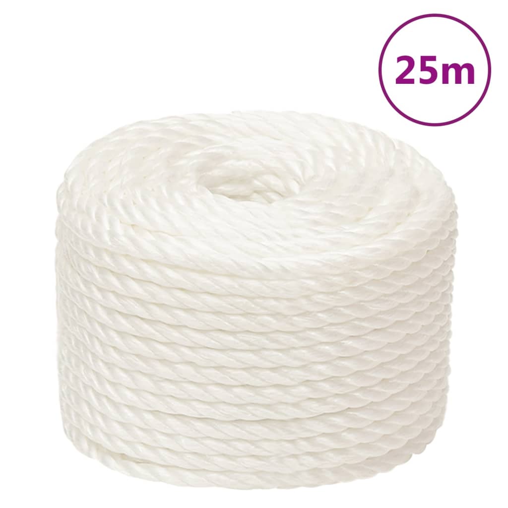 Vidaxl werktouw 16 mm 25 m polypropeen wit