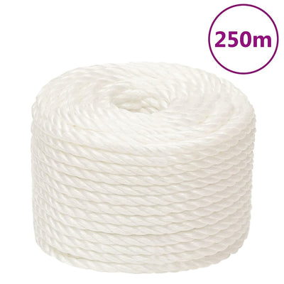 Vidaxl werktouw 16 mm 250 m polypropeen wit