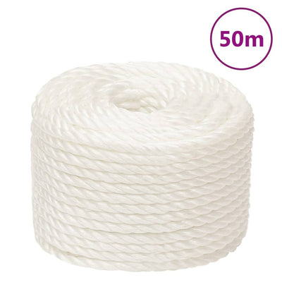 Vidaxl werktouw 20 mm 50 m polypropeen wit
