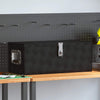 Vidaxl opbergbox 70x31x27 cm aluminium zwart