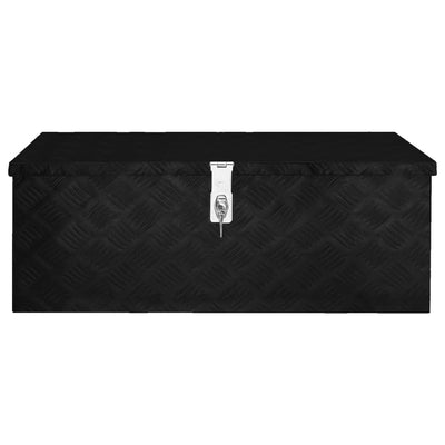 Vidaxl opbergbox 80x39x30 cm aluminium zwart